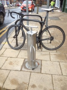 Neston's new free to use public bike pump