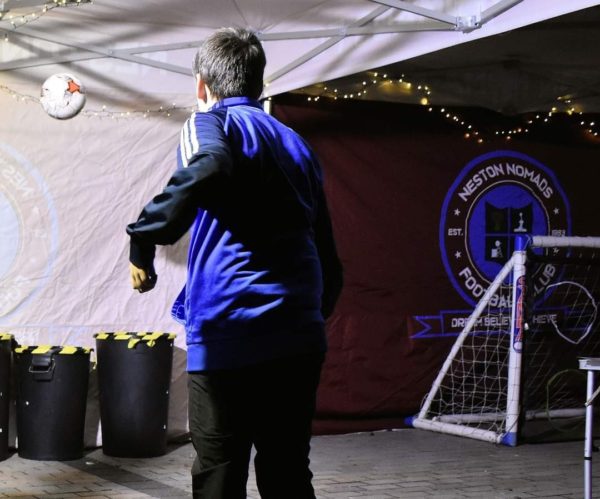 Christmas lights switch on event side stall games