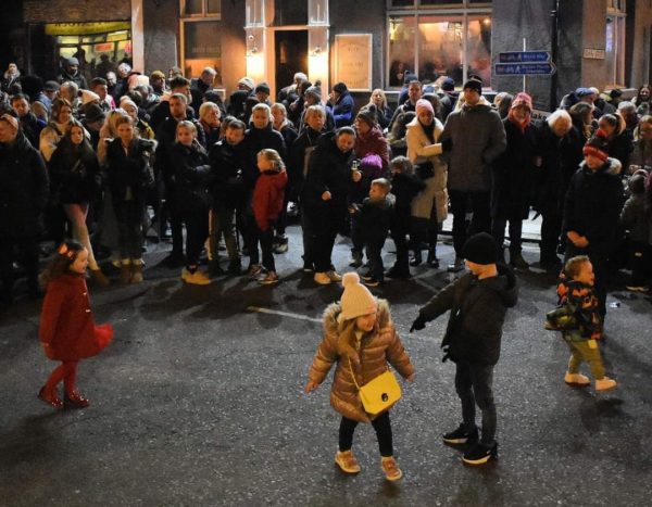 Christmas lights switch on event