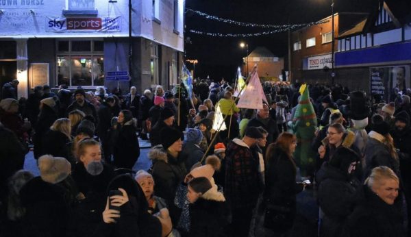 Christmas lights switch on at The Cross