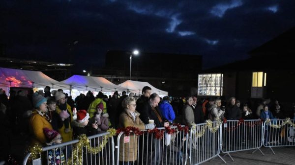 Christmas lights switch on event