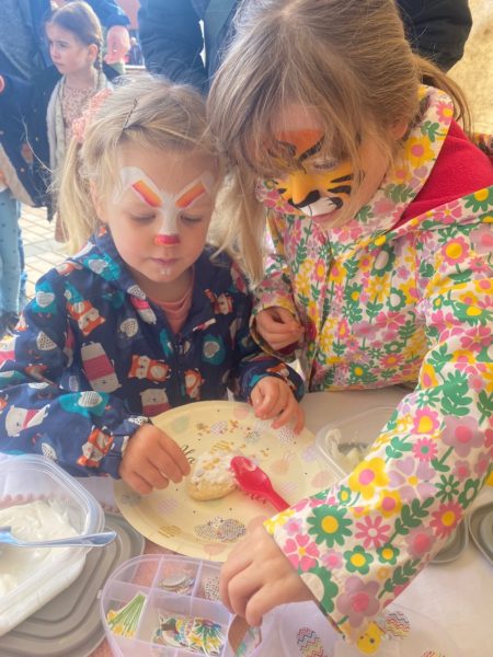 Easter biscuit decorating
