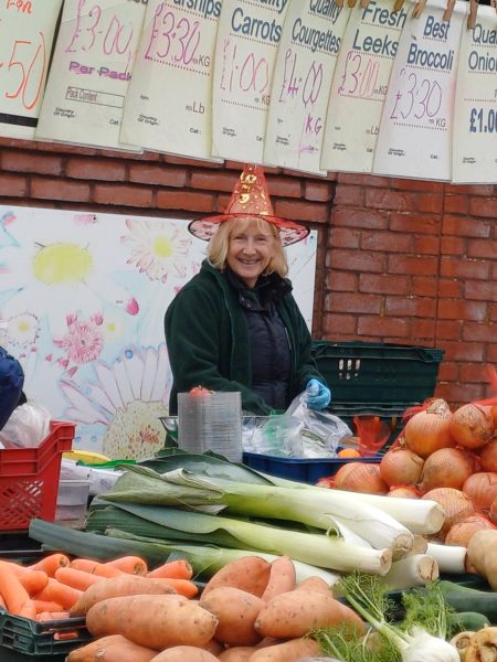 Trader with witch hat