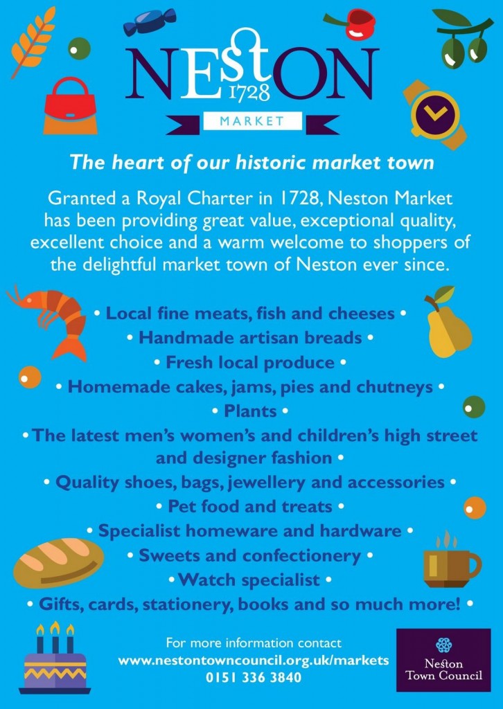 The neston Friday market runs every week on the market square.