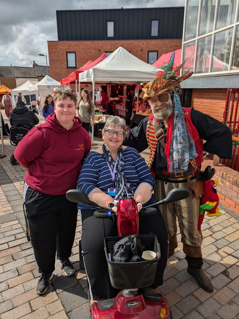 Market Manager with Market Assistant and Whitchurch Town Pirate