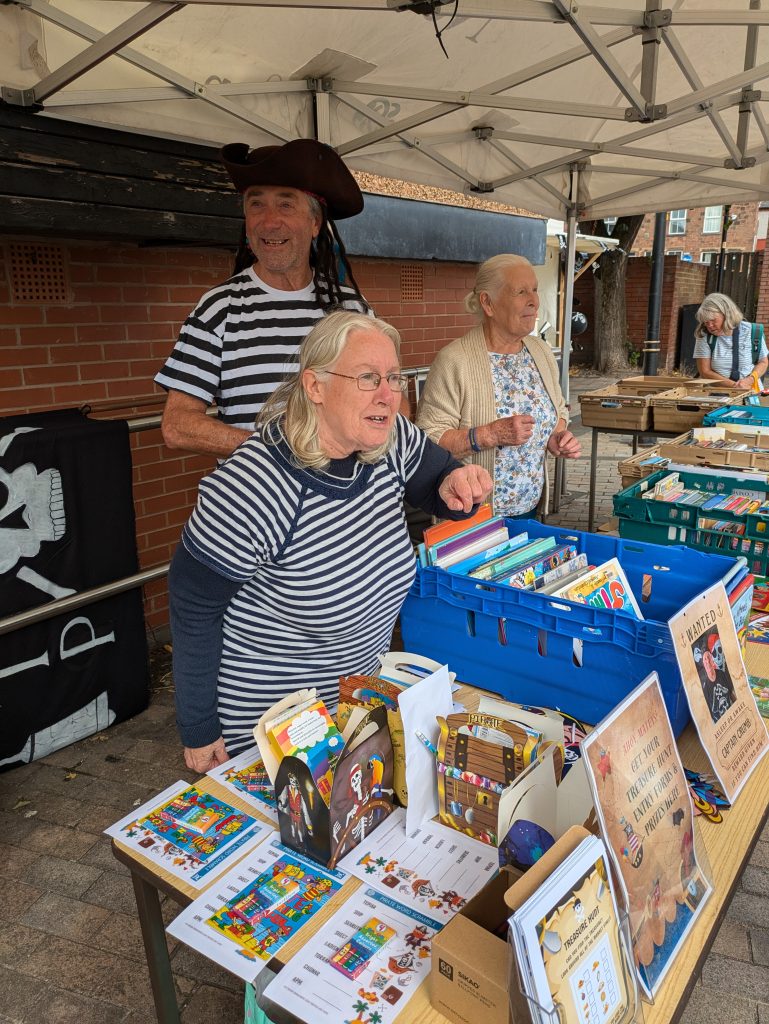 Cllrs on bookstall